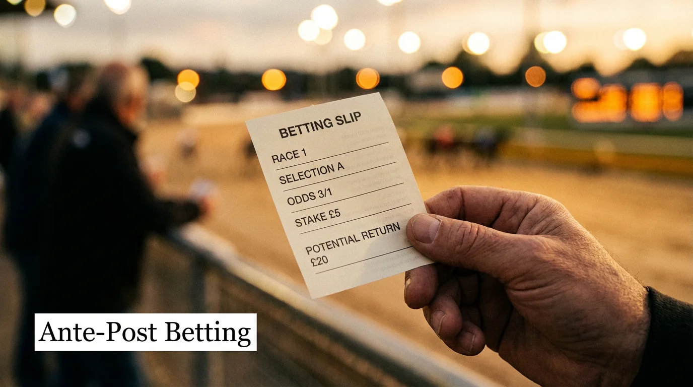 Ante-post greyhound betting with early odds on a bookmaker screen